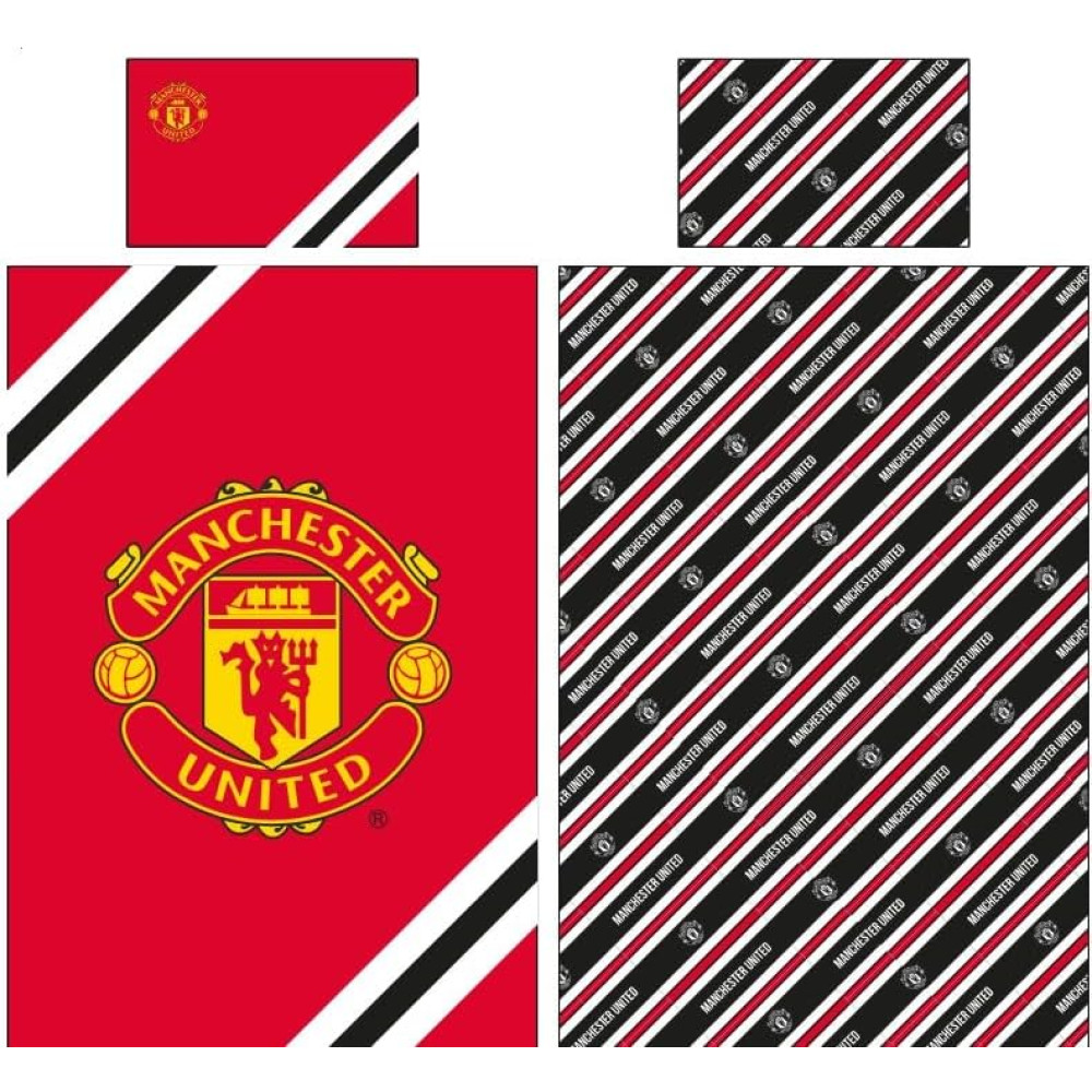 Duvet Cover FOCO Officially Licensed Manchester United FC Football Core Strip
