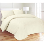 Duvet  Cover Satin stripe cream