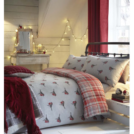 Robin Duvet Cover Reversible Red Check 