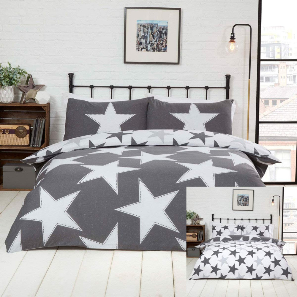 Duvet Cover All Stars Grey 