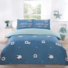 Duvet Cover Counting Sheep Blue  Duvet Cover Counting Sheep Blue