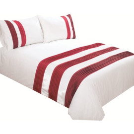 Embroidered duvet Cover Manhattan red